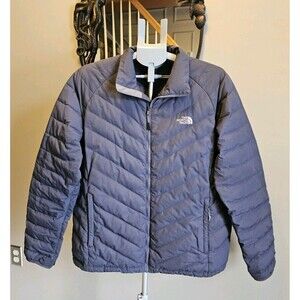 The North Face Women's XL 550 Fill Goose Down Puffer Jacket Chevron Quilted